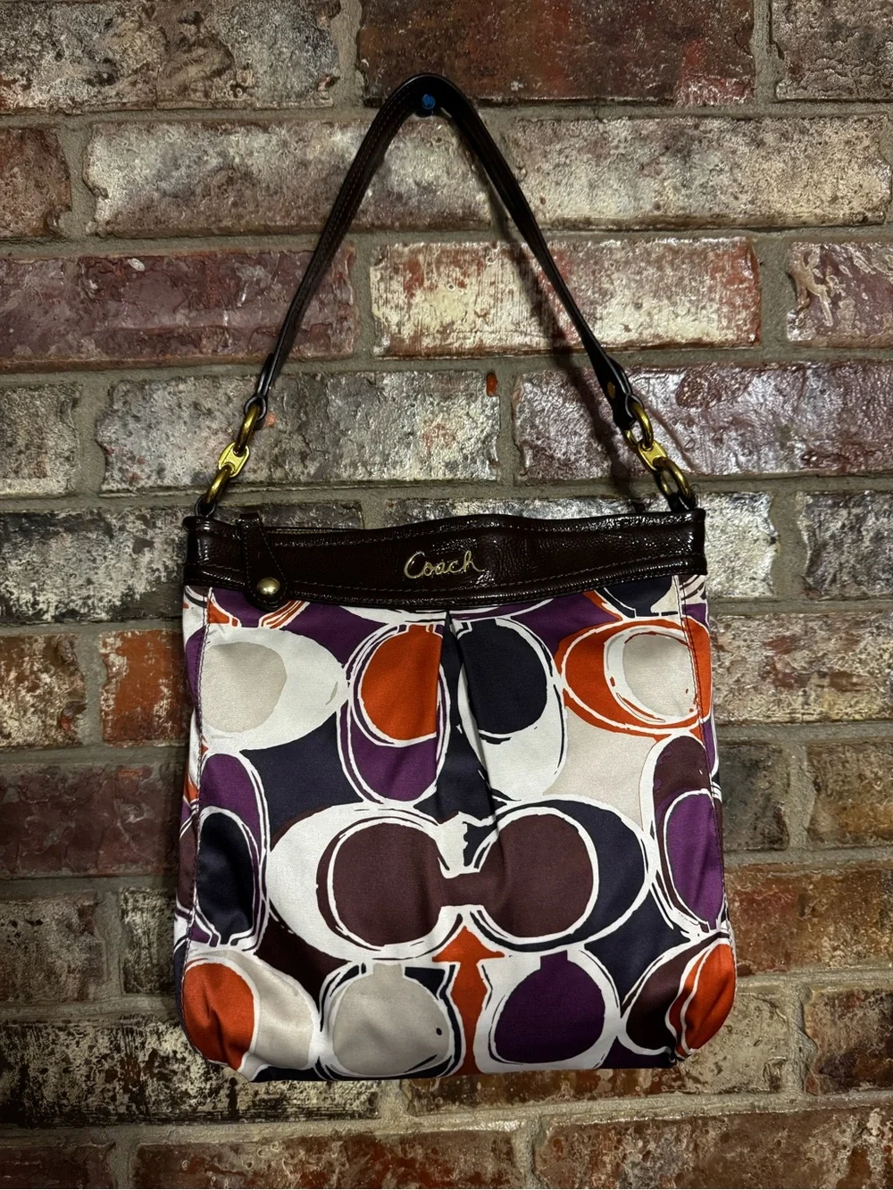 Authentic Y2K Ashely Scarf print coach set. Handbag, wallet and card case.